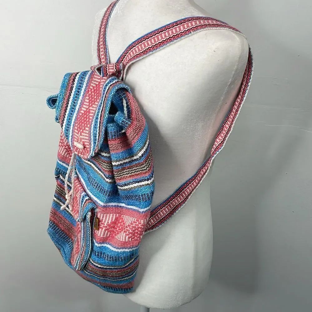 Pinzon Canvas Boho Aztec Backpack - Picture 2 of 10
